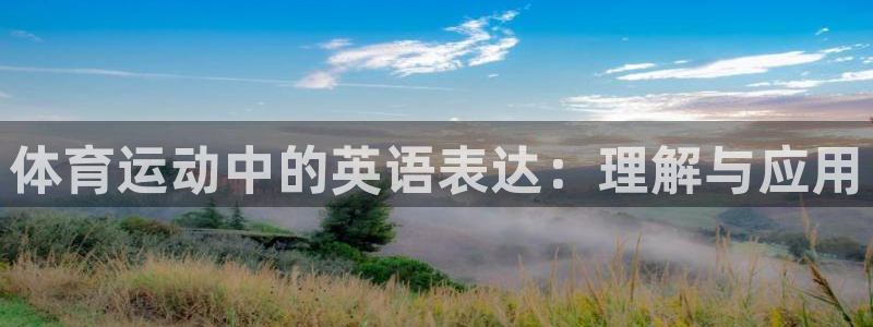 凯发正规网站：体育运动中的英语表达：